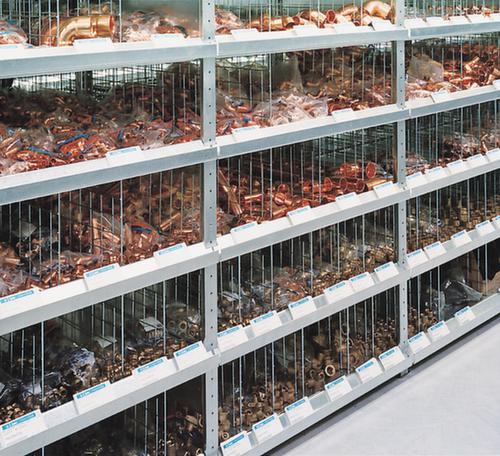 META Systeeminhaakstelling CLIP aanbouwsectie, hoogte x breedte x diepte 2500 x 756 x 436 mm, 6 legborden