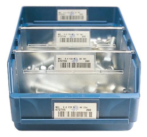 Stellingbak met zichtopening, geel, diepte 600 mm