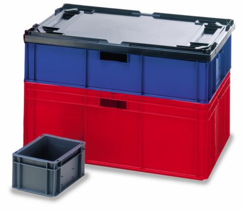 Euronorm-stapelbak met open voorzijde + gesloten wanden en bodem