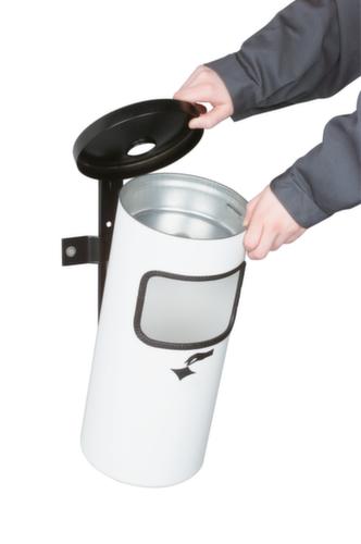 Veiligheidscombi-asbak als wand- of staand model, rood