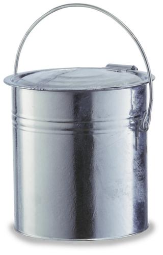 Gegalvaniseerde vuilnisemmer met scharnierdeksel