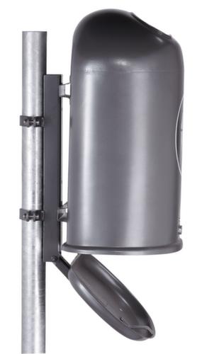 Ovale afvalbak voor buitenshuis, 45 l, RAL6005 mosgroen