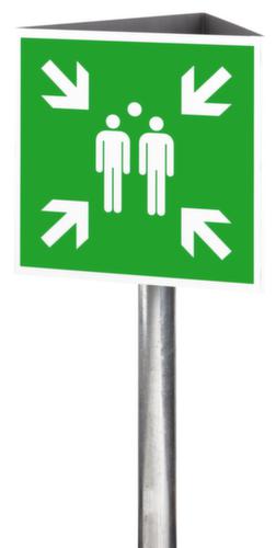 Bord voor vluchtroutesignalering verzamelpunt