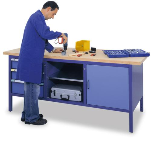 Thurmetall Werkbank, 4 laden, 1 kast, 1 legbord