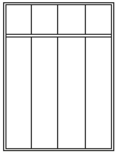PAVOY Garderobekast Basis met 4 vakken, vakbreedte 300 mm