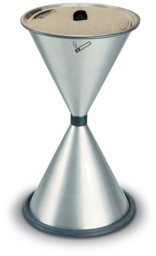 Staande asbak Diabolo Classic in de vorm van een eierwekker, nieuw zilver