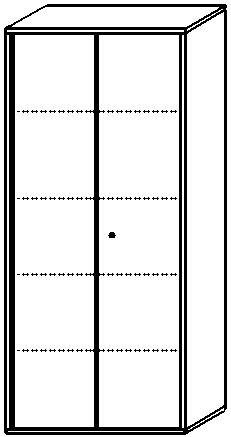 Gera Kast met openslaande deuren Pro, 5 ordnerhoogten