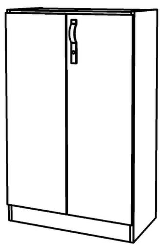 Kast met openslaande deuren Up and Down, 3 ordnerhoogten, esdoorn/esdoorn