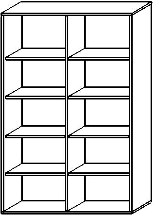 Gera Kantoorstelling Pro met achterwand, breedte 1200 mm, 5 OH
