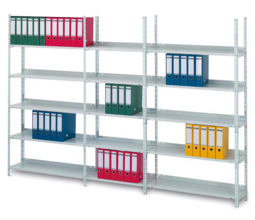 hofe Schroefbaar vijlenrek Bevestigingsveld voor gebruik aan beide zijden, 6 vloer, RAL7035 lichtgrijs