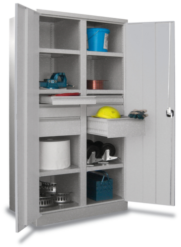 PAVOY Zwaarlastkast Basis lichtgrijs met laden, breedte 1040 mm