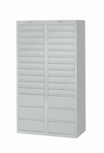 PAVOY Ladekast Basis RAL7035, 28 lade(n), RAL7035 lichtgrijs/RAL7035 lichtgrijs
