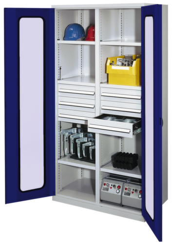 Kappes Zware doorkijk ven RasterPlan® sterkast extra diep + met midden scheidingswand, 6 lade(n)