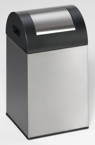 VAR Afvalverzamelbak WSG 40 R met inworpklep, 43 l, deksel blank/antiek-zilverkleurig