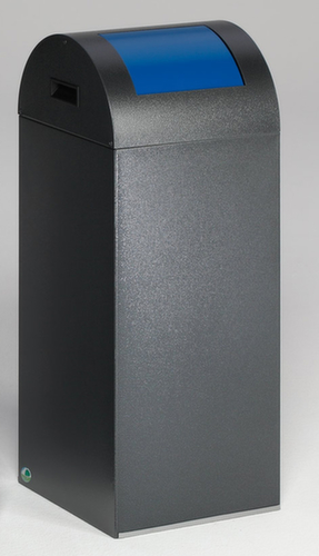 VAR Afvalverzamelbak WSG 55 R met inworpklep, 60 l, antiek zilver, deksel RAL5010 gentiaanblauw
