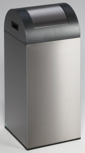 VAR Afvalverzamelbak WSG 55 R met inworpklep, 60 l, deksel blank/antiek-zilverkleurig