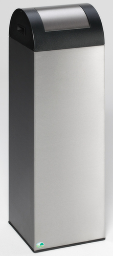 VAR Afvalverzamelbak WSG 85 R met inworpklep, 89 l, deksel blank/antiek-zilverkleurig