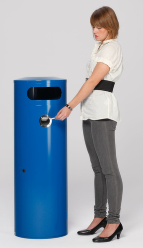 VAR Ronde combi-asbak KS 90, RAL5010 gentiaanblauw