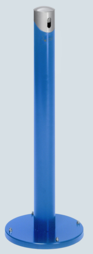 VAR Staande asbak SG 105 R van staal, RAL5010 gentiaanblauw