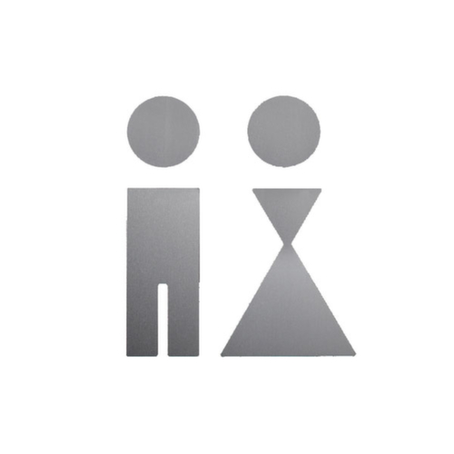 Deurbord met silhouet, "wc dames/heren"