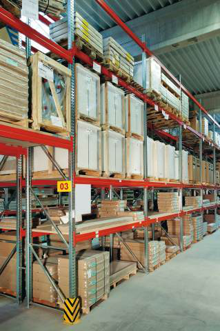 META Palletstelling MULTIPAL voor 10 pallets, 2900 mm breed, 5 opslagniveaus
