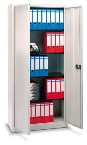 Bisley Dossierkast, 4 ordnerhoogten, zilverkleurig/zilverkleurig