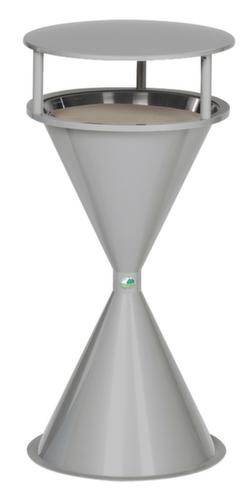 Overkapping voor Staande asbak, RAL9006 blank aluminiumkleurig