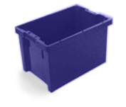 Draaistapelbak, blauw, inhoud 65 l