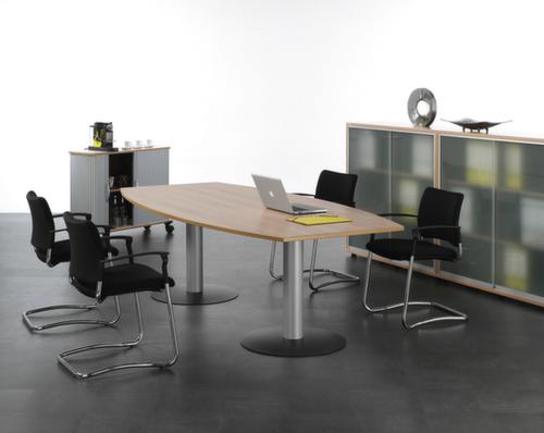 Gera Vergadertafel Basis, breedte x diepte 2400 x 800 mm, plaat esdoorn