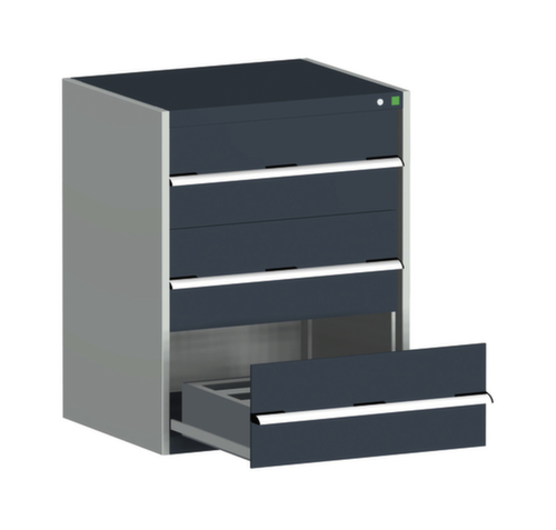 bott Ladekast cubio oppervlak 800 x 650 mm, 3 lade(n), RAL7035 lichtgrijs/RAL7016 antracietgrijs
