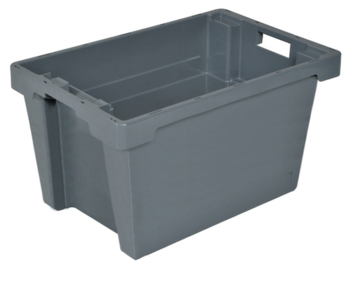 Euronorm-draaistapelbak, grijs, inhoud 70 l