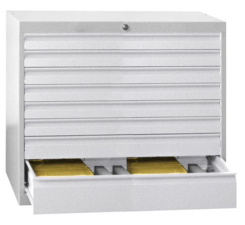 PAVOY Ladekast Basis Plus RAL7035, 5 lade(n), RAL7035 lichtgrijs/RAL7035 lichtgrijs