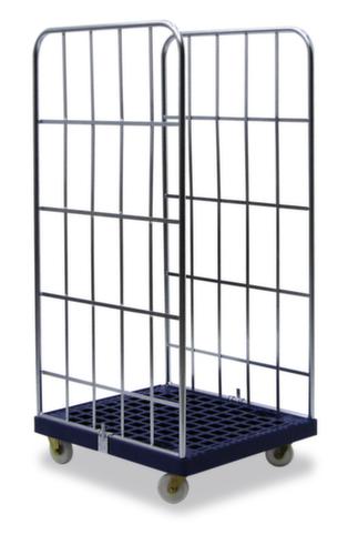 Rolcontainer met kunststof platform L x B 815 x 724 mm, draagvermogen 500 kg