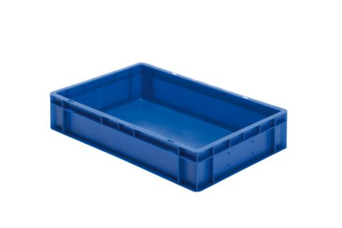 Euronorm-stapelbak gesloten wanden + bodem, blauw, inhoud 22 l