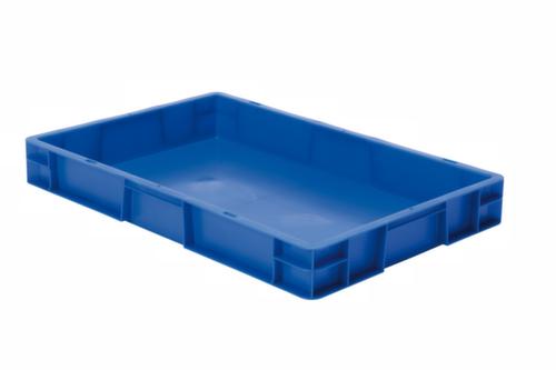 Euronorm-stapelbak gesloten wanden + bodem, blauw, inhoud 14,5 l