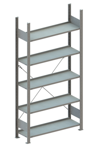 META Inhaakstelling, hoogte x breedte x diepte 2000 x 1056 x 336 mm, 5 legborden