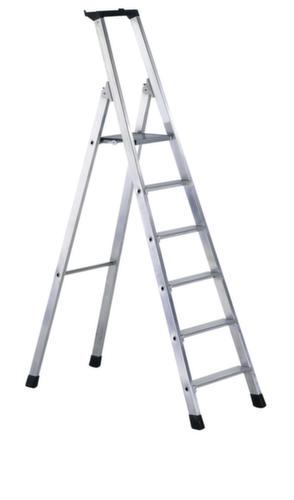 ZARGES Ladder Nova S eenzijdig te betreden, 6 trede(n) met traanplaatprofiel