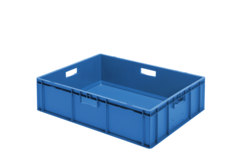 Euronorm-stapelbak gesloten wanden + bodem, blauw, inhoud 78 l