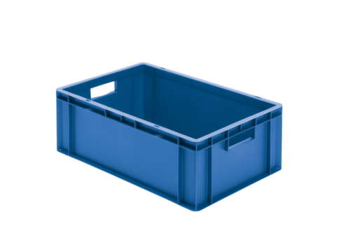 Euronorm-stapelbak gesloten wanden + bodem, blauw, inhoud 40 l