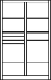 C+P Systeemkast ERGO, breedte 1200 mm