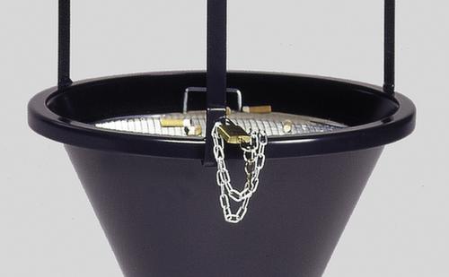 Staande asbak met dak, RAL7021 zwartgrijs