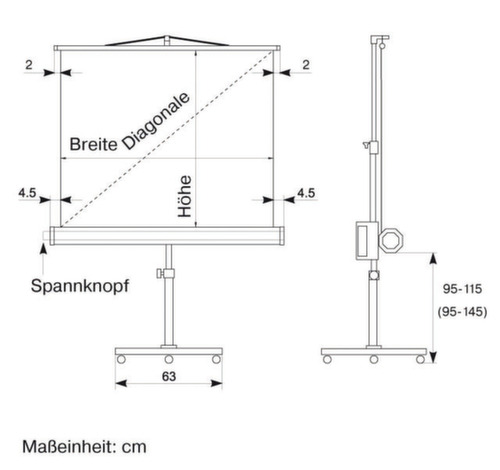 Franken Mobiel projectiescherm met statief Mobil