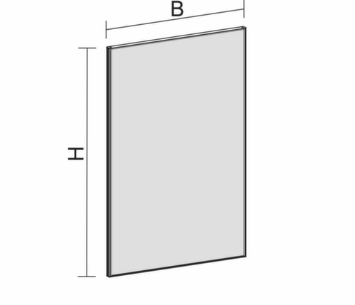 Gera Geluiddempende scheidingswand Pro ProfiLine, hoogte x breedte 1800 x 800 mm, wand grijs