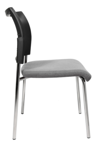 Topstar Bezoekersstoel Visit 10 met mesh rugleuning, zitting stof (100% polypropyleen), lichtgrijs