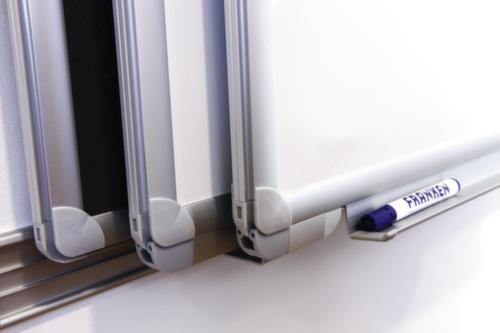 Franken whiteboard voor wandrailsysteem, hoogte x breedte 1000 x 2000 mm