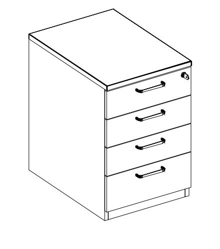 Nowy Styl Staand ladeblok E10 met laden, 4 lade(n)