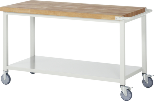 RAU Verrijdbare werkbank Serie 8000, 1 legbord, 1 duwbeugel