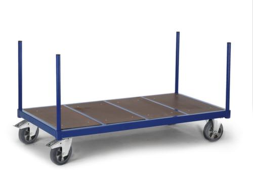 Rollcart Rongenwagen met anti-slip laadvlak, draagvermogen 1200 kg, laadvlak lengte x breedte 1600 x 800 mm