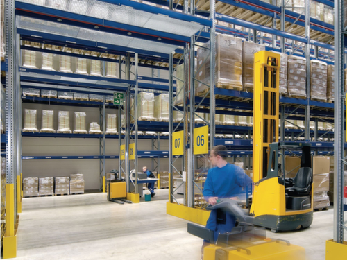 Palletstelling voor 10 pallets, 1900 mm breed, 5 opslagniveaus