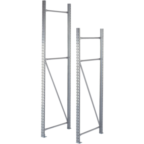 Opstaand frame voor rekken met grote spanwijdte